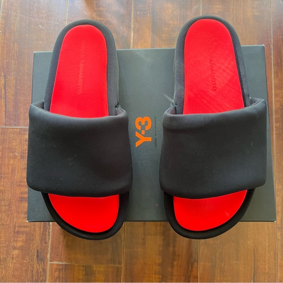Y-3 Yohji Yamamoto Black Neoprene Platform Slides US Size 8 Brand New - Picture 6 of 9
